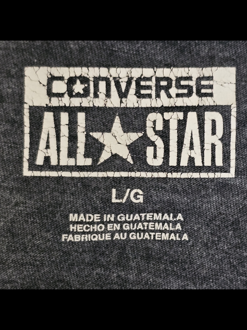 Converse Women's Charcoal V-Neck Tee with Yellow All Star Logo - Picture 5 of 12